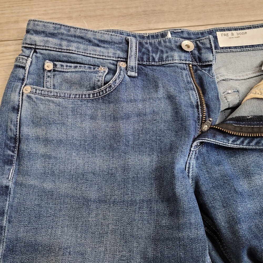 👖Rag & Bone Jeans Womens 26 Medium Wash Dre Low-Rise Slim Boyfriend Jeans 30x30 - Picture 4 of 16